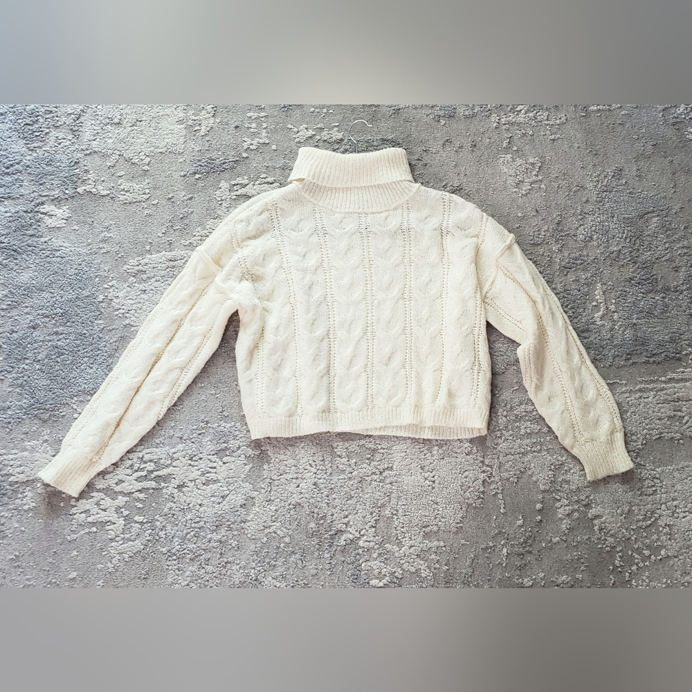 Cozy Cream Cable Knit Turtleneck Sweater